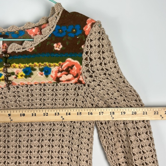 Free People XS Crocheted Peasant Sweater - Picture 5 of 6